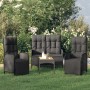 4-piece garden dining set with black synthetic rattan cushions by vidaXL, Garden sets - Ref: Foro24-3185086, Price: 509,94 €,...