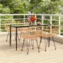 Juego de comedor de jardín 5 piezas ratán sintético de vidaXL, Conjuntos de jardín - Ref: Foro24-3157847, Precio: 382,76 €, D...