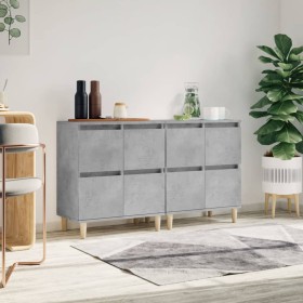 Sideboards 2 Stk. Sperrholz Beton grau 60x35x70 cm von vidaXL, Sideboards - Ref: Foro24-3185755, Preis: 110,75 €, Rabatt: %