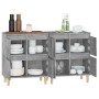 Aparadores 2 uds madera contrachapada gris hormigón 60x35x70 cm de vidaXL, Aparadores - Ref: Foro24-3185755, Precio: 131,54 €...