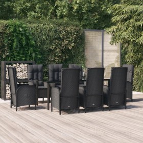 9-piece garden dining set with black synthetic rattan cushions. by vidaXL, Garden sets - Ref: Foro24-3185194, Price: 1,00 €, ...