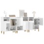 Sideboards 3 units glossy white plywood 60x35x70 cm by vidaXL, Sideboards - Ref: Foro24-3185737, Price: 189,43 €, Discount: %