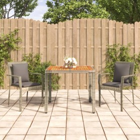 3-piece garden dining set with gray synthetic rattan cushions by vidaXL, Garden sets - Ref: Foro24-3184969, Price: 200,00 €, ...