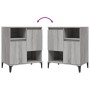 Sideboards 3 pcs Sonoma gray plywood 60x35x70 cm by vidaXL, Sideboards - Ref: Foro24-3185749, Price: 182,27 €, Discount: %