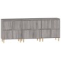 Sideboards 3 Stück Sonoma graues Sperrholz 60x35x70 cm von vidaXL, Sideboards - Ref: Foro24-3185773, Preis: 170,45 €, Rabatt: %