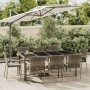 9-teiliges Garten-Esszimmerset und Kissen synthetisches Rattangrau von vidaXL, Gartensets - Ref: Foro24-3184986, Preis: 620,7...