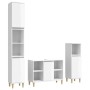 3-piece glossy white plywood bathroom furniture set by vidaXL, Bathroom furniture - Ref: Foro24-3185615, Price: 244,12 €, Dis...