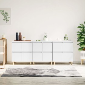 Sideboards 3 Stück weißes Sperrholz 60x35x70 cm von vidaXL, Sideboards - Ref: Foro24-3185767, Preis: 196,76 €, Rabatt: %