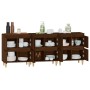 Sideboards 3 pcs oak brown plywood 60x35x70 cm by vidaXL, Sideboards - Ref: Foro24-3185782, Price: 206,87 €, Discount: %