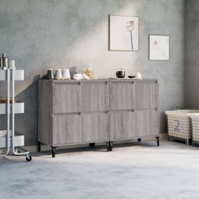 Aparadores 2 uds madera contrachapada gris Sonoma 60x35x70 cm de vidaXL, Aparadores - Ref: Foro24-3185765, Precio: 148,96 €, ...