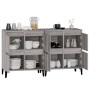 Aparadores 2 uds madera contrachapada gris Sonoma 60x35x70 cm de vidaXL, Aparadores - Ref: Foro24-3185765, Precio: 148,82 €, ...