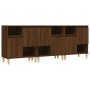 Aparadores 3 uds madera contrachapada marrón roble 60x35x70 cm de vidaXL, Aparadores - Ref: Foro24-3185742, Precio: 163,54 €,...