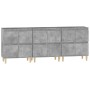 Aparadores 3 uds madera contrachapada gris hormigón 60x35x70 cm de vidaXL, Aparadores - Ref: Foro24-3185771, Precio: 196,14 €...