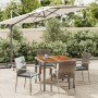 Set comedor de jardín 5 piezas con cojines ratán sintético gris de vidaXL, Conjuntos de jardín - Ref: Foro24-3184994, Precio:...