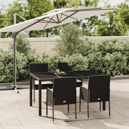 5-piece garden furniture set with black synthetic rattan cushions by vidaXL, Garden sets - Ref: Foro24-3185001, Price: 399,75...