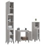 Sonoma gray plywood 3-piece bathroom furniture set by vidaXL, Bathroom furniture - Ref: Foro24-3185595, Price: 185,08 €, Disc...