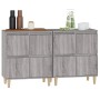 Display cabinets 2 units plywood gray Sonoma 60x35x70 cm by vidaXL, Sideboards - Ref: Foro24-3185757, Price: 114,15 €, Discou...