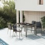 Set comedor de jardín 5 piezas con cojines ratán sintético gris de vidaXL, Conjuntos de jardín - Ref: Foro24-3157959, Precio:...