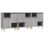 Sideboards 3 Stück Sperrholz Sonoma grau 60x35x70 cm von vidaXL, Sideboards - Ref: Foro24-3185741, Preis: 196,08 €, Rabatt: %