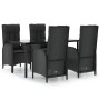 5-piece garden furniture set with black synthetic rattan cushions by vidaXL, Garden sets - Ref: Foro24-3185191, Price: 825,86...