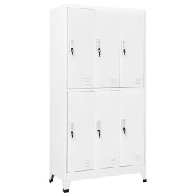 Steel locker with 6 compartments 90x45x180 cm by vidaXL, Lockers and storage cabinets - Ref: Foro24-20156, Price: 348,99 €, D...