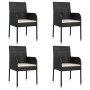 5-piece garden furniture set with black synthetic rattan cushions by vidaXL, Garden sets - Ref: Foro24-3185144, Price: 323,84...