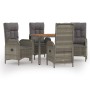 5-piece garden dining set with gray synthetic rattan cushions by vidaXL, Garden sets - Ref: Foro24-3185039, Price: 878,22 €, ...