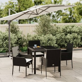 5-piece garden furniture set with black synthetic rattan cushions by vidaXL, Garden sets - Ref: Foro24-3185000, Price: 310,41...