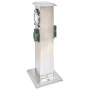 Columna de acero inoxidable con enchufe y temporizador para el jardín de vidaXL, Enchufes de pared - Ref: Foro24-41237, Preci...