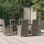 Garden dining set 7 pieces and black gray synthetic rattan cushions by vidaXL, Garden sets - Ref: Foro24-3185200, Price: 1,00...