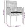 3-piece garden dining set with gray synthetic rattan cushions by vidaXL, Garden sets - Ref: Foro24-3185005, Price: 182,29 €, ...