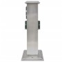 Columna de acero inoxidable con enchufe y temporizador para el jardín de vidaXL, Enchufes de pared - Ref: Foro24-41237, Preci...