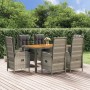 Garden dining set 7 pieces and gray synthetic rattan cushions by vidaXL, Garden sets - Ref: Foro24-3185041, Price: 1,00 €, Di...