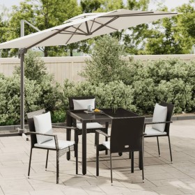 5-piece garden furniture set with black synthetic rattan cushions by vidaXL, Garden sets - Ref: Foro24-3184976, Price: 327,92...