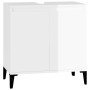 3-piece glossy white plywood bathroom furniture set by vidaXL, Bathroom furniture - Ref: Foro24-3185591, Price: 217,50 €, Dis...