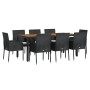 9-piece garden dining set and black synthetic rattan cushions by vidaXL, Garden sets - Ref: Foro24-3185016, Price: 589,75 €, ...