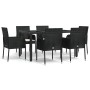 7-piece garden dining set and black synthetic rattan cushions by vidaXL, Garden sets - Ref: Foro24-3185002, Price: 447,95 €, ...