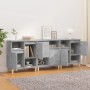 Sideboards 3 pcs concrete gray plywood 60x35x70 cm by vidaXL, Sideboards - Ref: Foro24-3185739, Price: 209,18 €, Discount: %