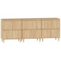 Aparadores 3 uds madera contrachapada roble Sonoma 60x35x70 cm de vidaXL, Aparadores - Ref: Foro24-3185770, Precio: 209,99 €,...