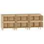 Aparadores 3 uds madera contrachapada roble Sonoma 60x35x70 cm de vidaXL, Aparadores - Ref: Foro24-3185770, Precio: 209,99 €,...