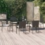 7-teiliges Garten-Esszimmerset und Kissen synthetisches Rattan schwarz von vidaXL, Gartensets - Ref: Foro24-3185123, Preis: 5...