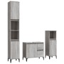 Set de muebles de baño 3 pzas madera contrachapada gris sonoma de vidaXL, Muebles de baño - Ref: Foro24-3185549, Precio: 207,...