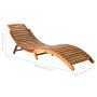 Brown Acacia Solid Wood Lounger by vidaXL, Loungers - Ref: Foro24-46650, Price: 142,09 €, Discount: %