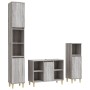 3-piece bathroom furniture set made of gray Sonoma plywood by vidaXL, Bathroom furniture - Ref: Foro24-3185619, Price: 196,70...