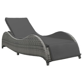 Lounger with anthracite gray synthetic rattan cushion by vidaXL, Outdoor beds - Ref: Foro24-49494, Price: 250,99 €, Discount: %