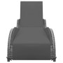 Lounger with anthracite gray synthetic rattan cushion by vidaXL, Outdoor beds - Ref: Foro24-49494, Price: 270,48 €, Discount: %