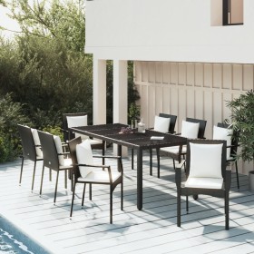 9-piece garden dining set and black synthetic rattan cushions by vidaXL, Garden sets - Ref: Foro24-3157956, Price: 792,63 €, ...