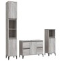 Set de muebles de baño 3 pzas madera contrachapada gris sonoma de vidaXL, Muebles de baño - Ref: Foro24-3185611, Precio: 234,...