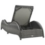 Lounger with anthracite gray synthetic rattan cushion by vidaXL, Outdoor beds - Ref: Foro24-49494, Price: 270,48 €, Discount: %