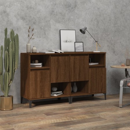 Display cabinets 2 units plywood oak brown 60x35x70 cm by vidaXL, Sideboards - Ref: Foro24-3185734, Price: 142,14 €, Discount: %